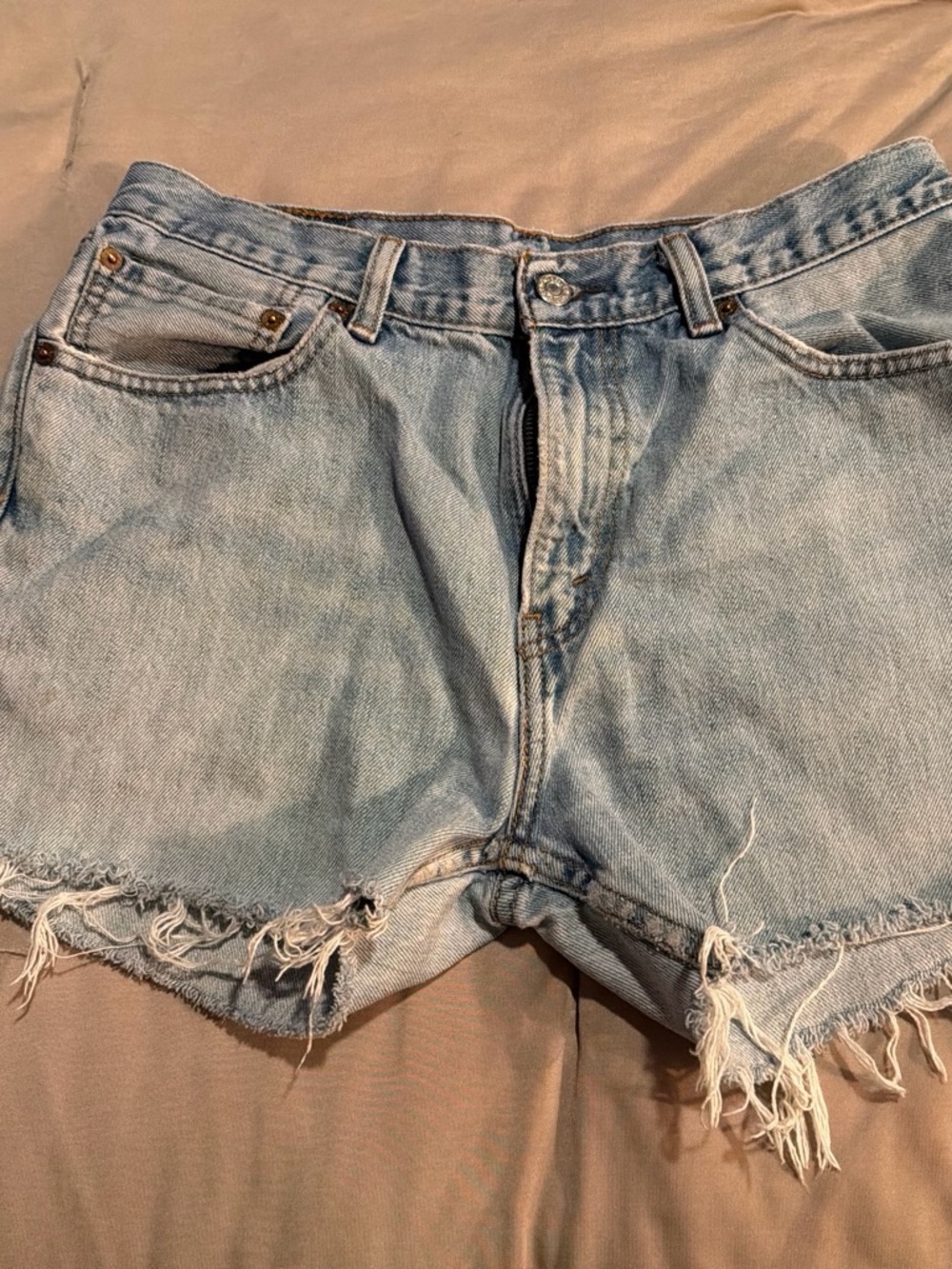 Levis Light Wash Denim Cutoff Shorts - Women